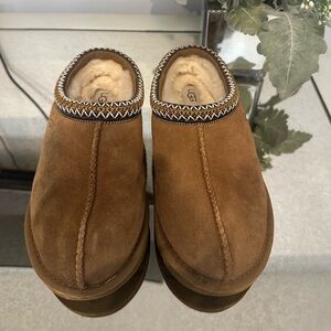 UGG Tasman Tan Suede Slip-Ons